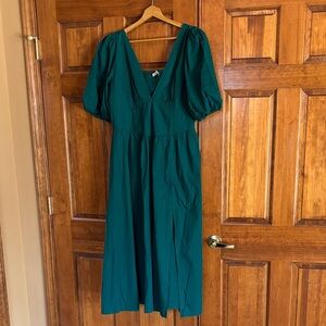 Abercrombie & Fitch Teal Midi Dress